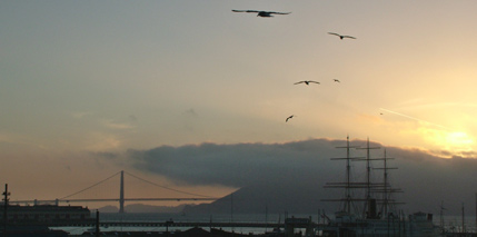 tall ship balclutha in san francisco's fisherman's wharf